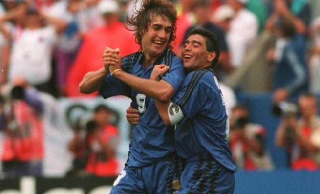 Gabriel Batistuta y Maradona (Instagram: Gabriel Batistuta)