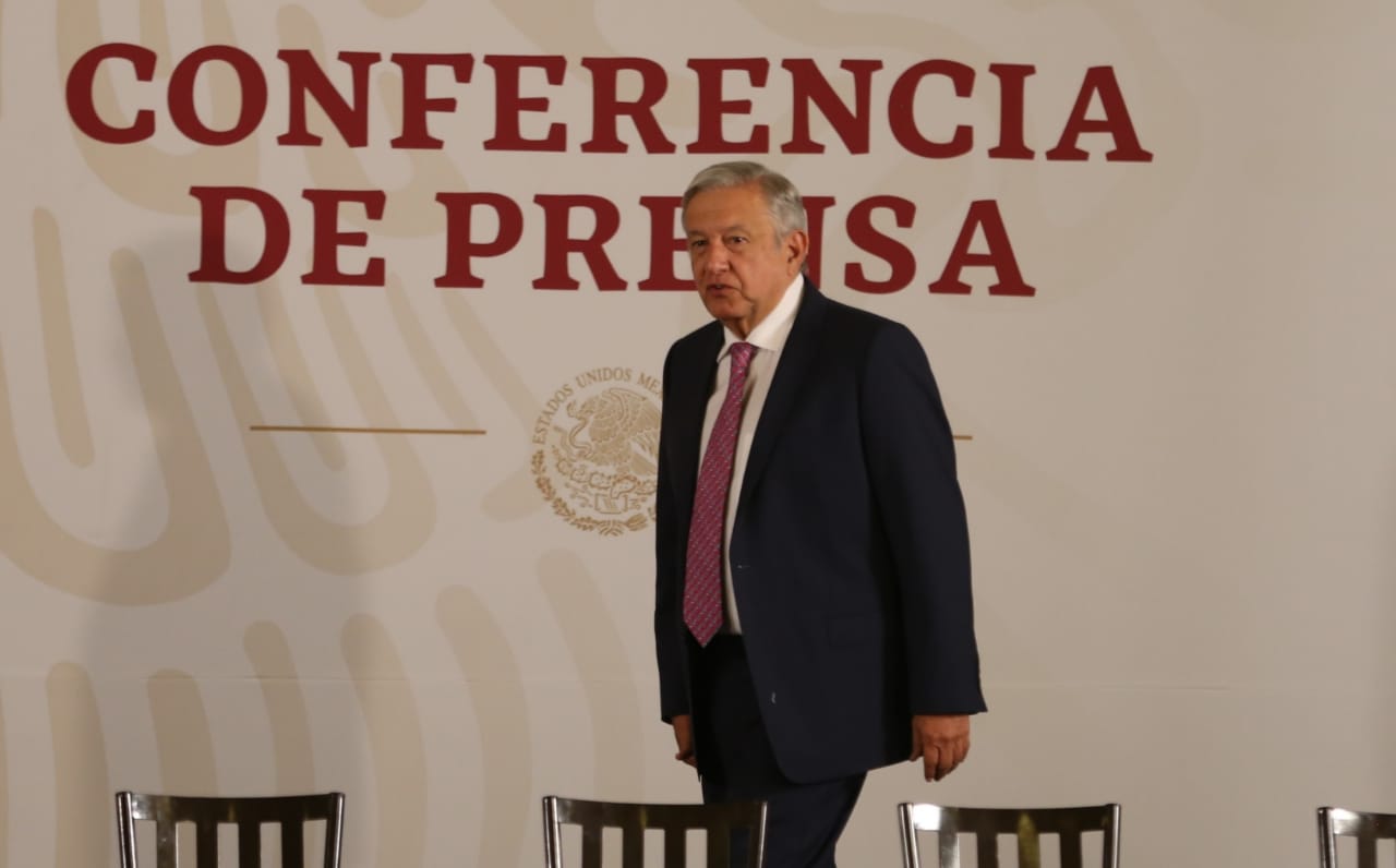 Andrés Manuel López Obrador en su conferencia matutina en Palacio Nacional. /Javier Ríos