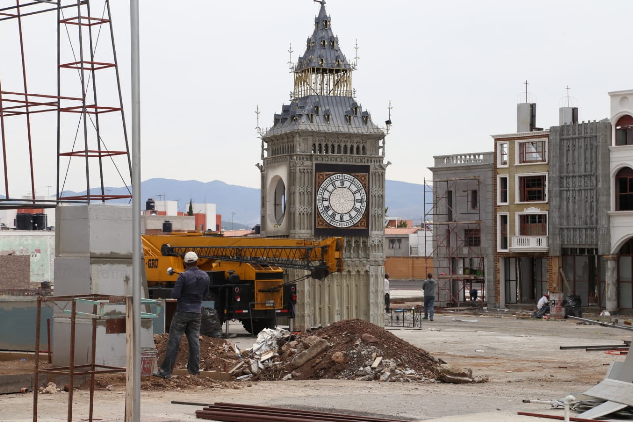 Trabajos en la instalaciones de la Feria de Pachuca. (Jorge Sánchez)