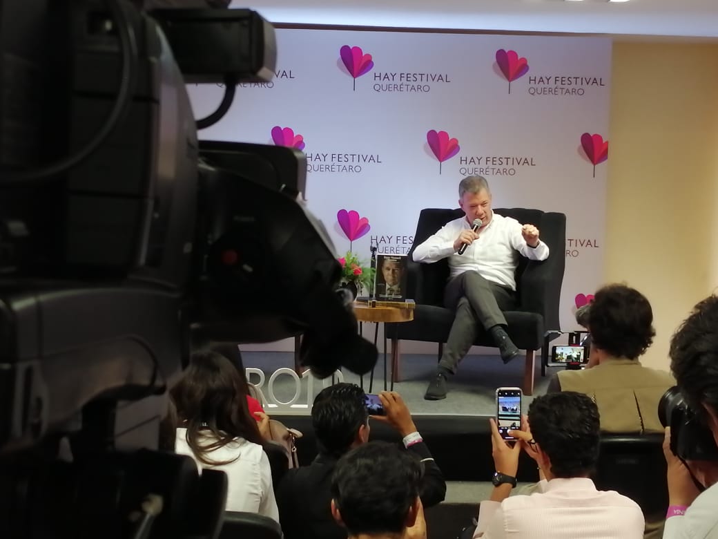 Juan Manuel Santos en el Hay Festival Querétaro 2019 (Jesús Alejo Santiago).