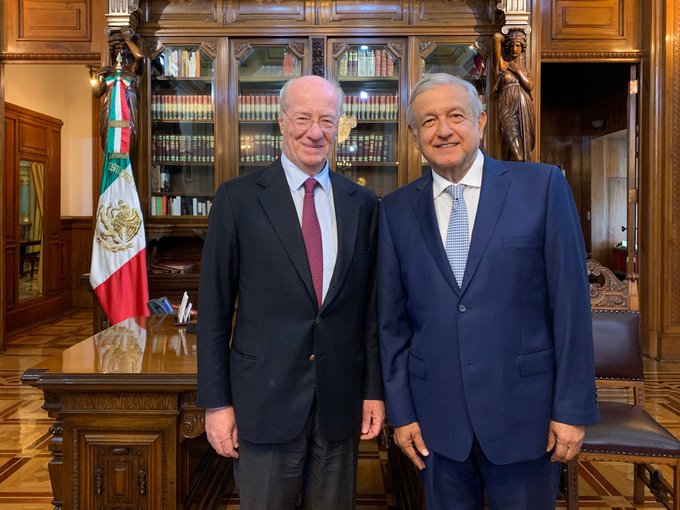 AMLO se reúne con empresario argentino Paolo Rocca en Palacio Nacional/Especial.