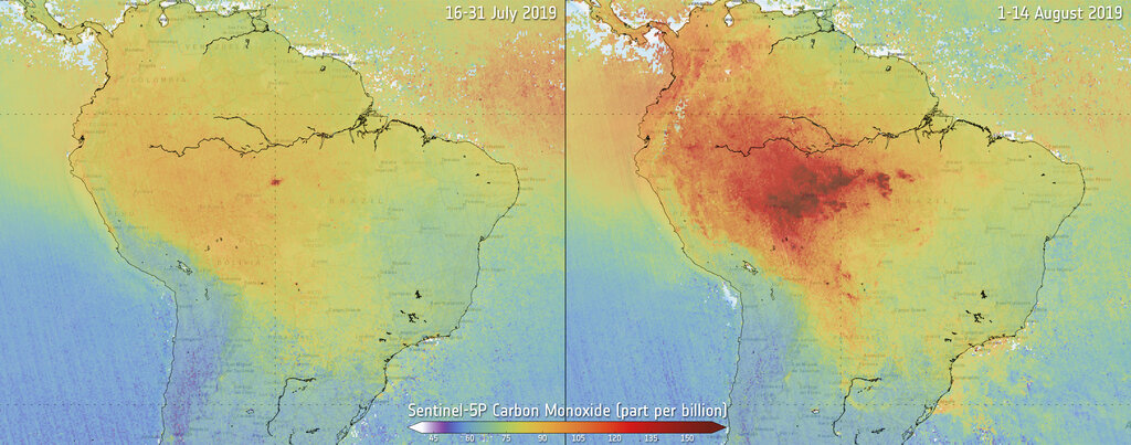 La falta de lluvias durante la actual temporada seca en la región amazónica empeora la situación. AP