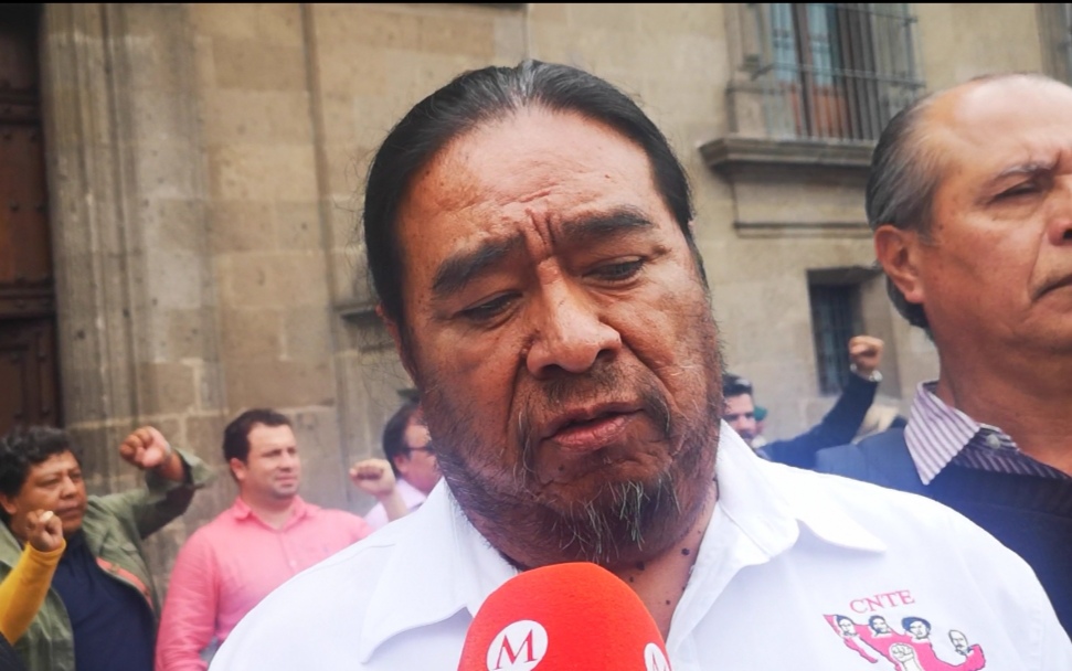 Juan Melchor, integrante de la Dirección Política Nacional de la CNTE. (César Velázquez)