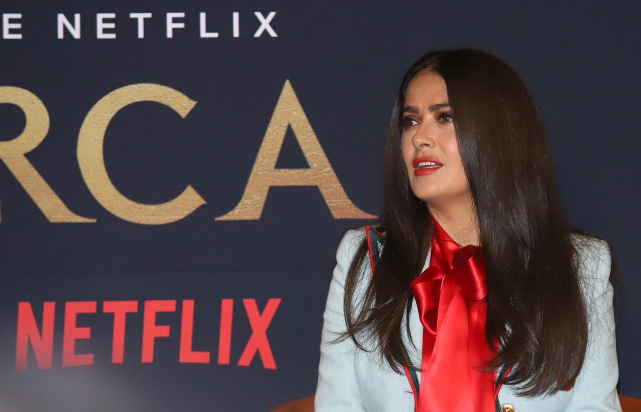 Salma Hayek presenta ‘Monarca’ la serie que produjo (Edgar Negrete).