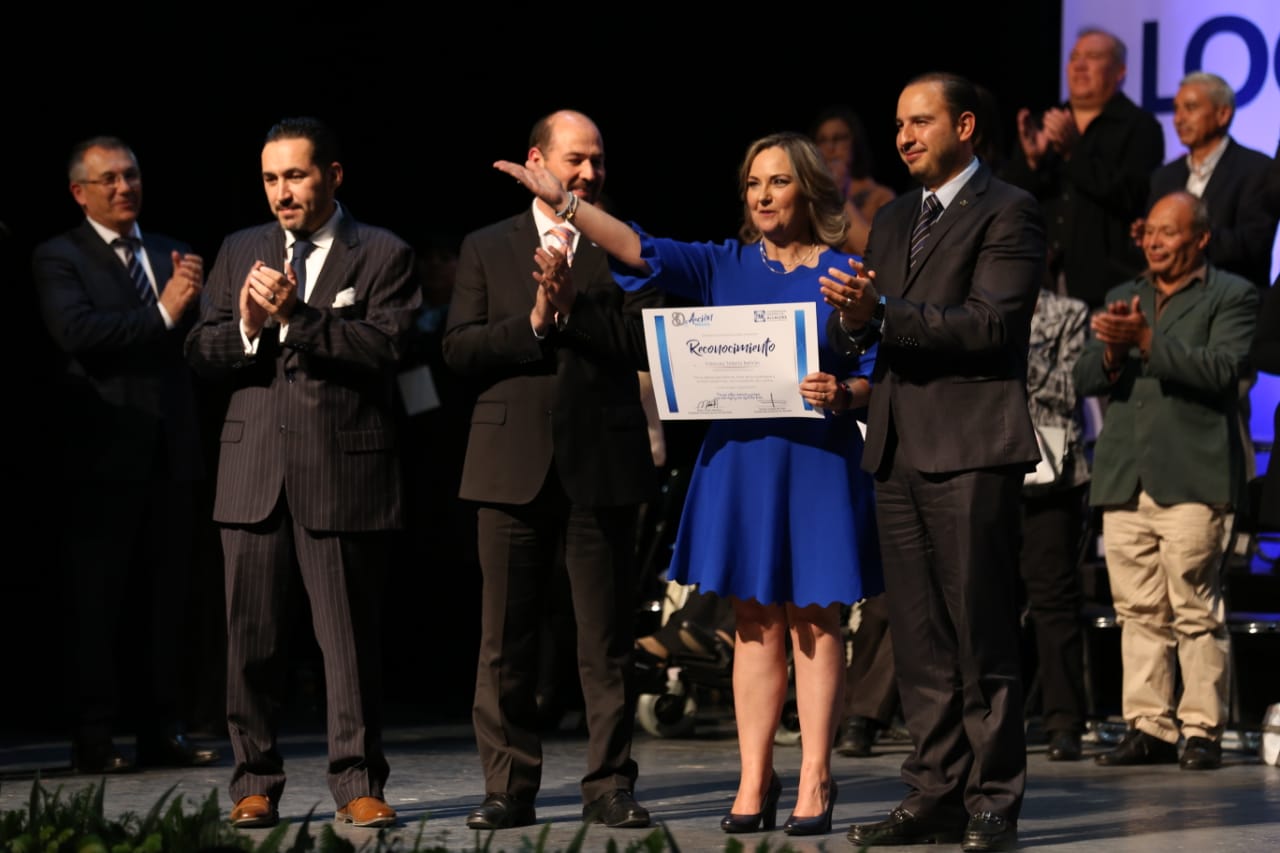 Yolanda Tellería Beltrán, alcaldesa de Pachuca, durante su tercer informe de gobierno. (Jorge Sánchez)