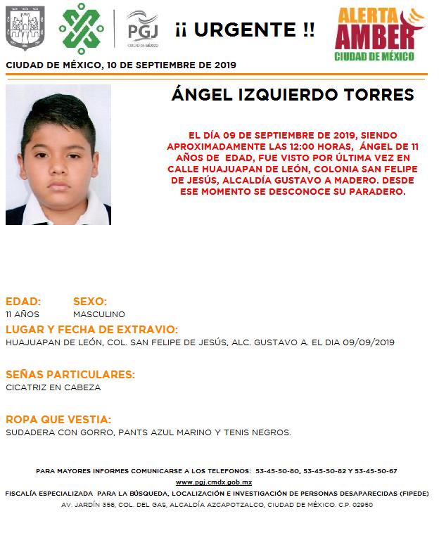 Ángel Izquierdo desapareció cercano al tianguis de la colonia San Felipe de Jesús. (PGJDF_CDMX)