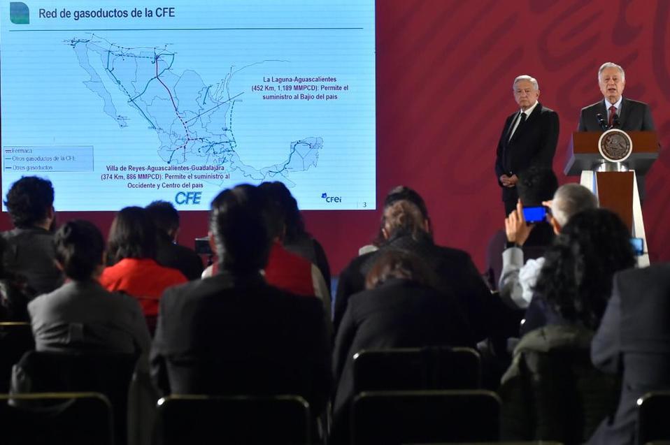 Durante la conferencia se dio a conocer el acuerdo de renegociación con la empresa Fermaca sobre el contrato de los gasoductos. /Cortesía