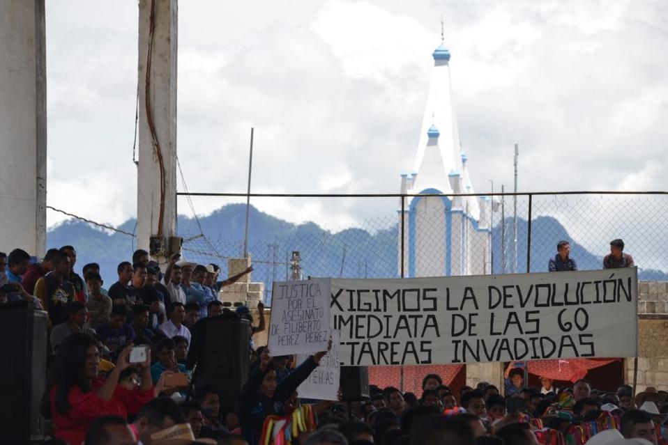 Protestas en el Día Internacional de los pueblos indígenas en Aldama, Chiapas (09/Agosto/2019) [Cuartoscuto / Archivo]