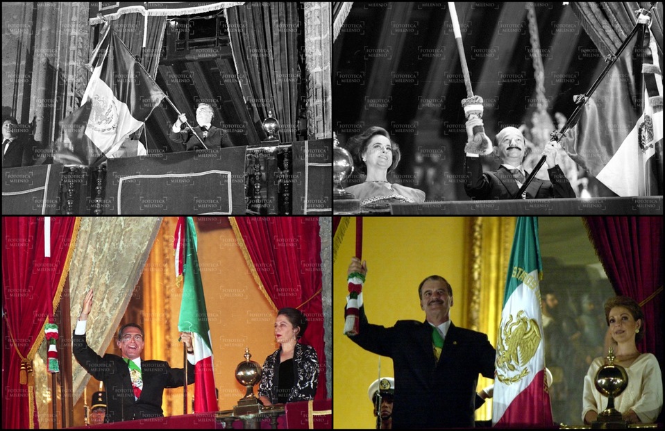 Los Gritos de Independencia de los ex presidentes. (Fototeca MILENIO y Cuartoscuro)