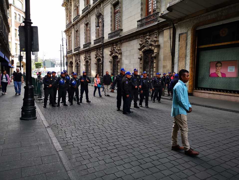 La Secretaria de Protección Ciudadana desplegó a los elementos de la policía (Gabriel Ortega)