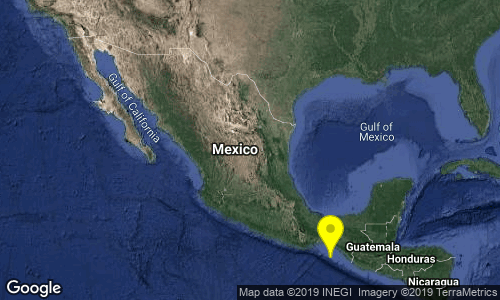 Un sismo magnitud 4.7 se registró al suroeste de Pijijiapan, en Chiapas