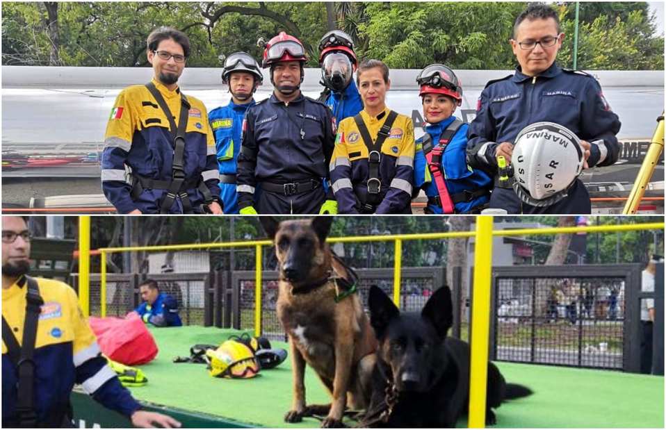Binomio canino que participó por primera vez en el desfile militar.