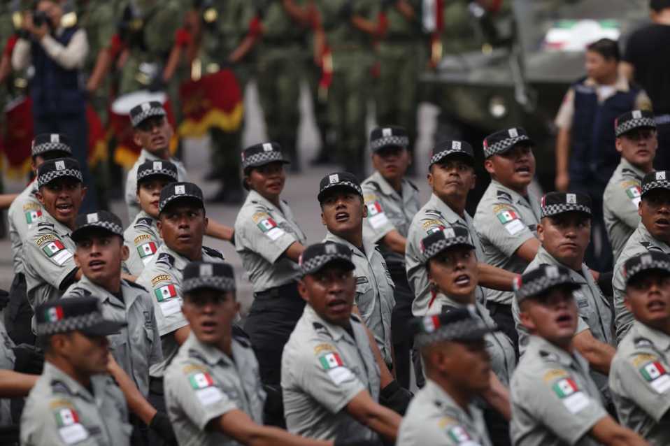Integrantes de la Guardia Nacional en su participación en el desfile militar./ Ariana Pérez
