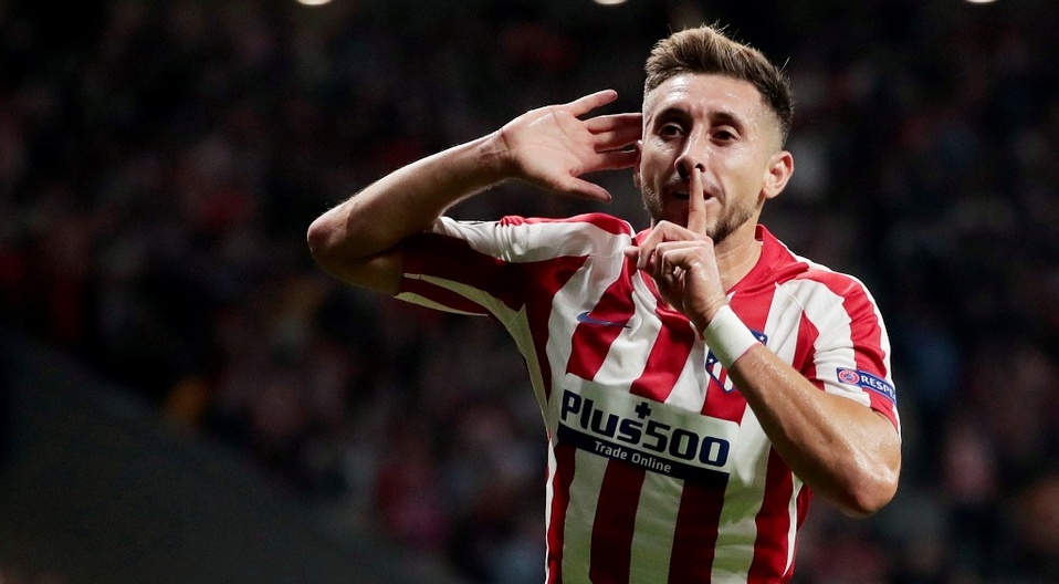 Héctor Herrera celebra su gol con el Atlético de Madrid (Reuters)