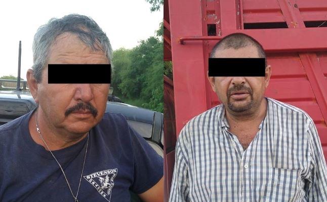 Los dos hombres fueron detenidos por elementos de Fuerza Civil. (Foto: Especial)