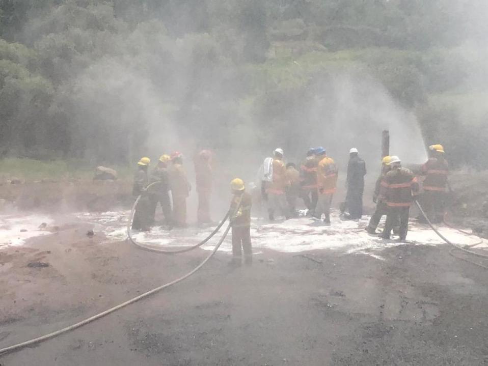 Sofocan incendio en Cuautlancingo por toma clandestina (Especial)