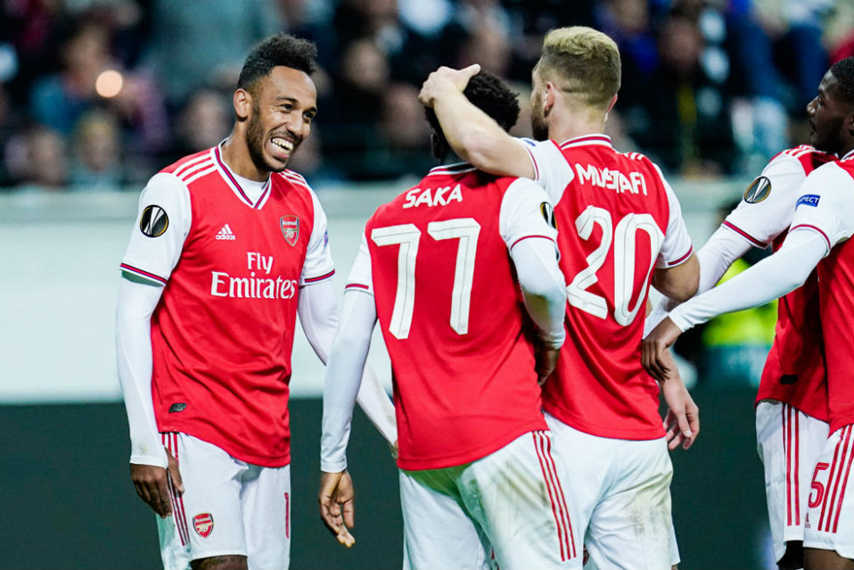 Arsenal derrotó al Eintracht Frankfurt en la Europa League (AFP)