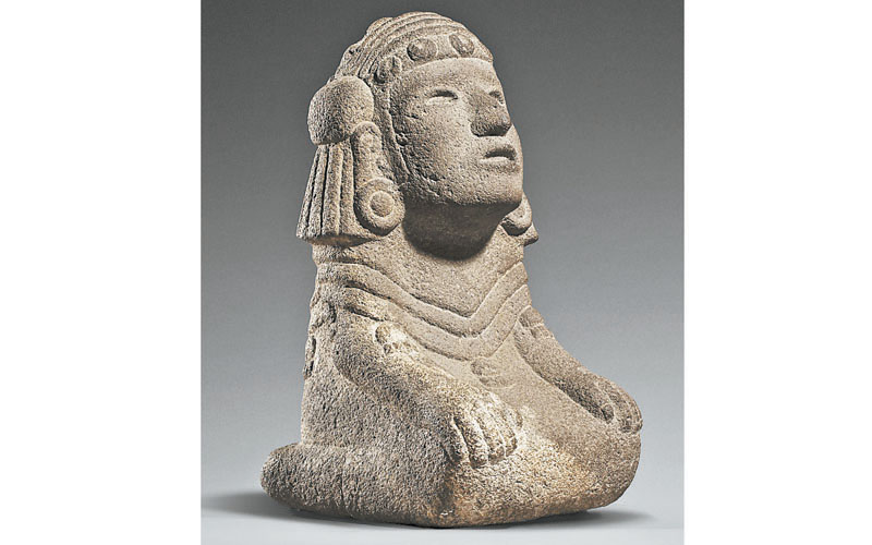 Una estatuilla de la diosa del agua, Chalchiuhtlicue, fue adquirida en 377 mil euros. (Millon)