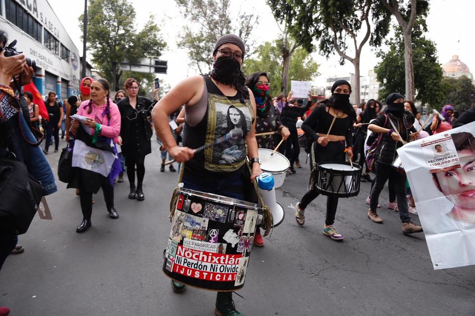 Feministas realizaron una marcha en la Ciudad de México. (Nelly Salas)