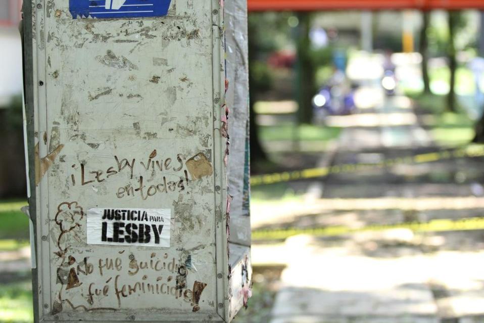 La caseta telefónica donde fue encontrada Lesvy Osorio en Ciudad Universitaria | Cuartoscuro
