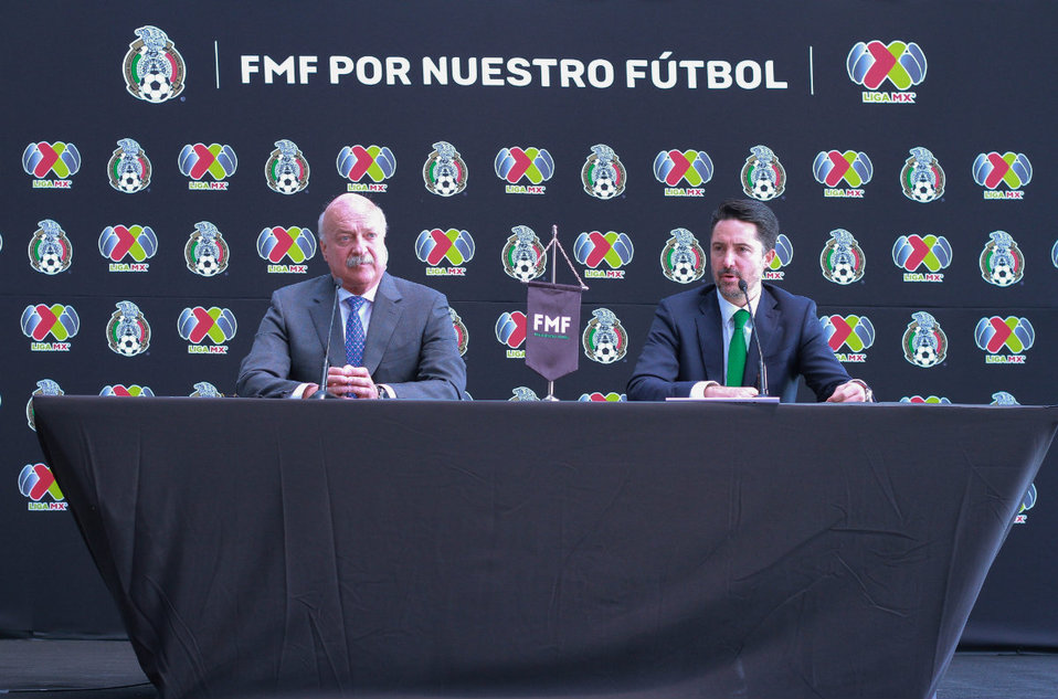 Enrique Bonilla, presidente de la Liga MX, y Yon de Luisa, presidente de la FMF (Imago7)