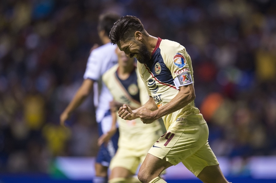 Oribe Peralta en su último festejo de gol (Mexsport)
