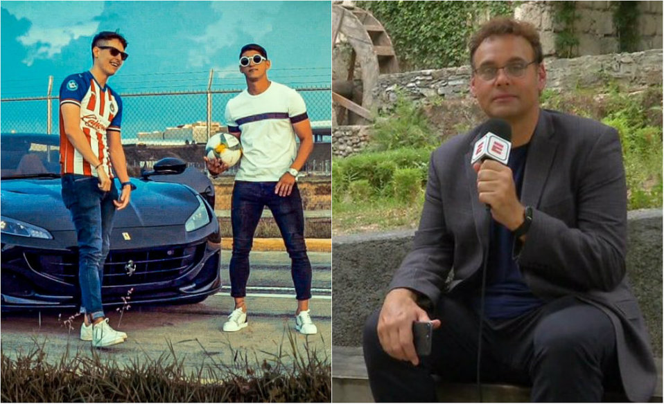 Rapero que compuso canción de Alan Pulido le responde a David Faitelson (Twitter @Faitelson_ESPN/@CuatroDivango)