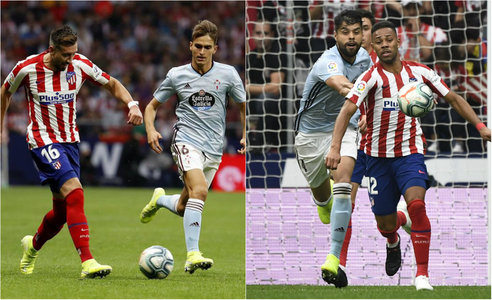 Héctor Herrera y el Atlético de Madrid empatan ante el Celta de Vigo (AFP/EFE)