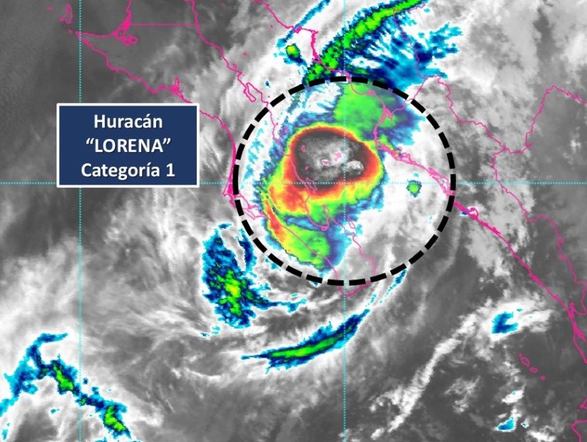 Huracán 'Lorena'. (Tomada de @CNPC_MX)