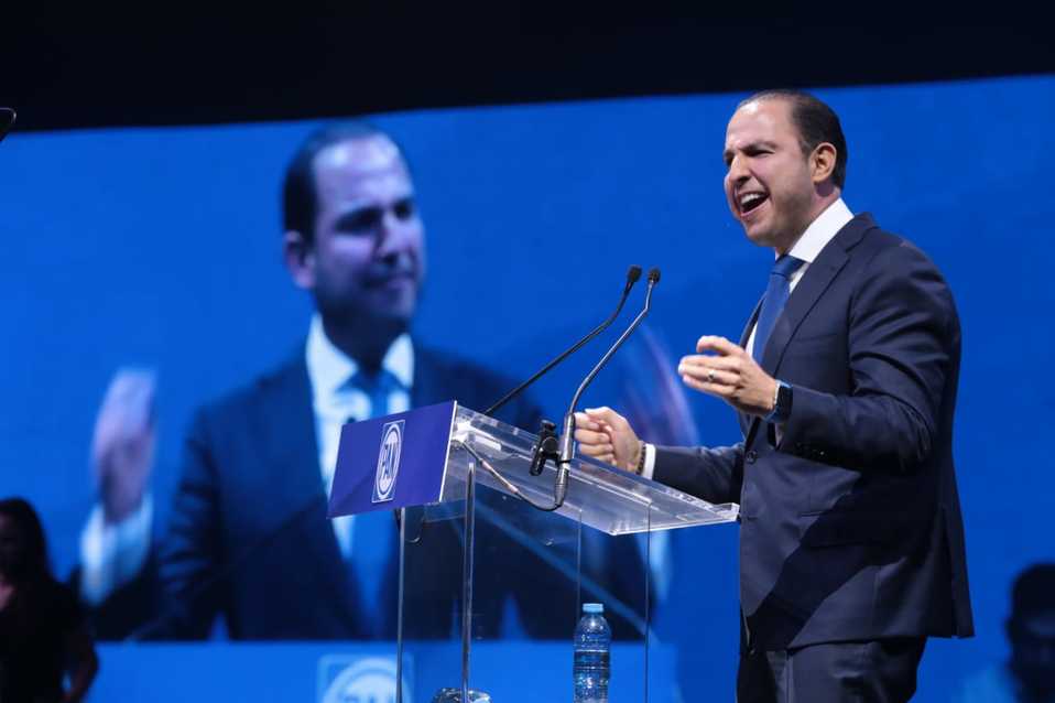 Marko Cortés durante la Asamblea XXIV Asamblea Nacional Ordinaria del PAN. (Jesús Quintanar)