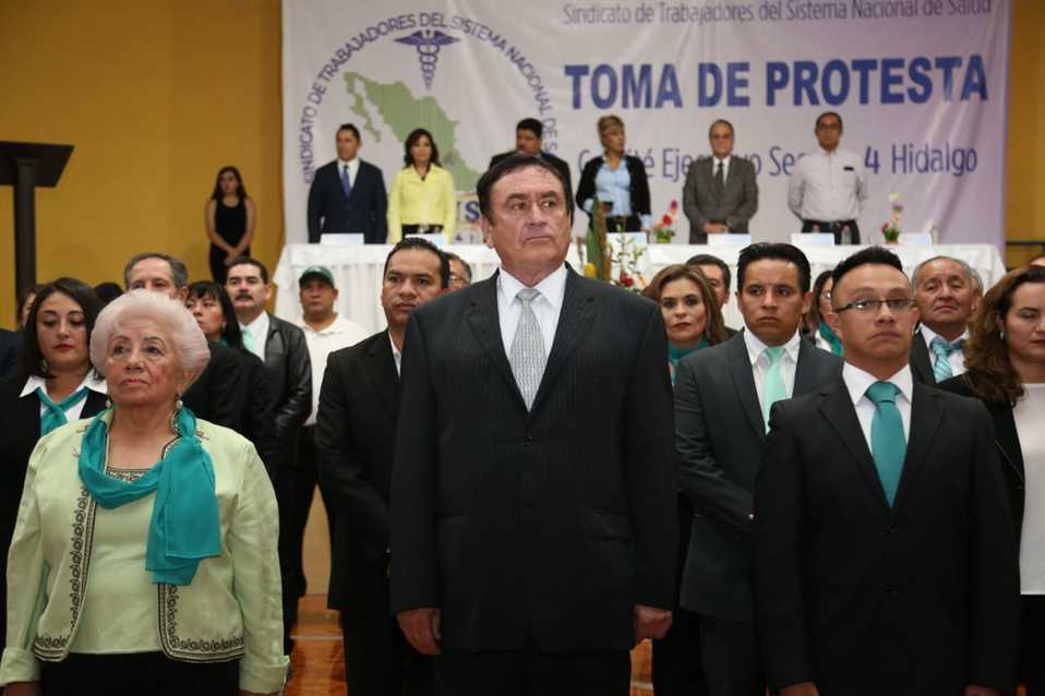 Toma de protesta del Comité Ejecutivo de la  Sección 4 de Hidalgo del STSNS. (Jorge Sánchez)