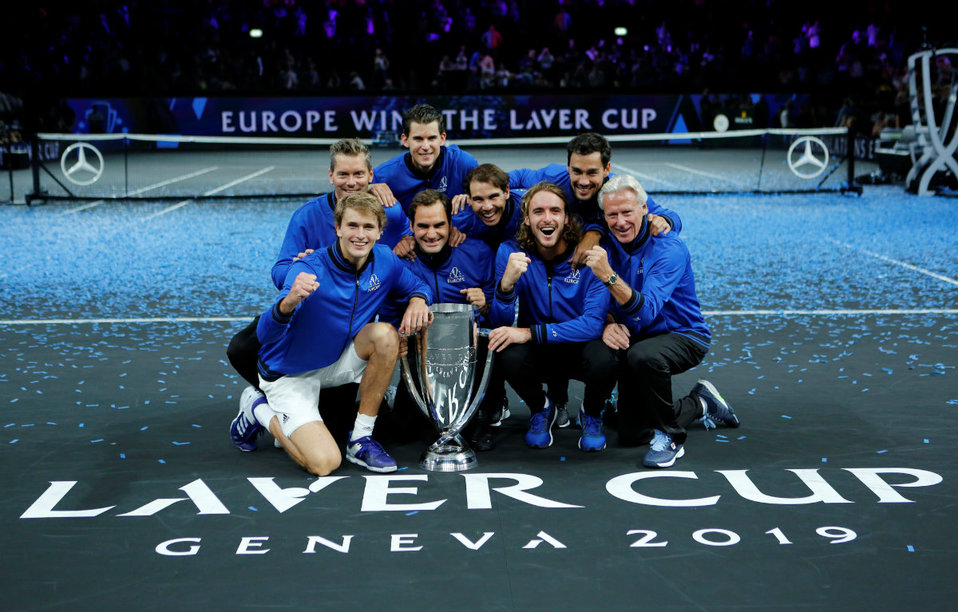El equipo europeo, liderado por Roger Federer y Rafael Nadal, fueron campeones de la Laver Cup 2019 (Reuters)