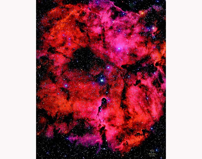 Esta imagen de espacio profundo se realizó en el observatorio en la Sierra de García, Nuevo León.