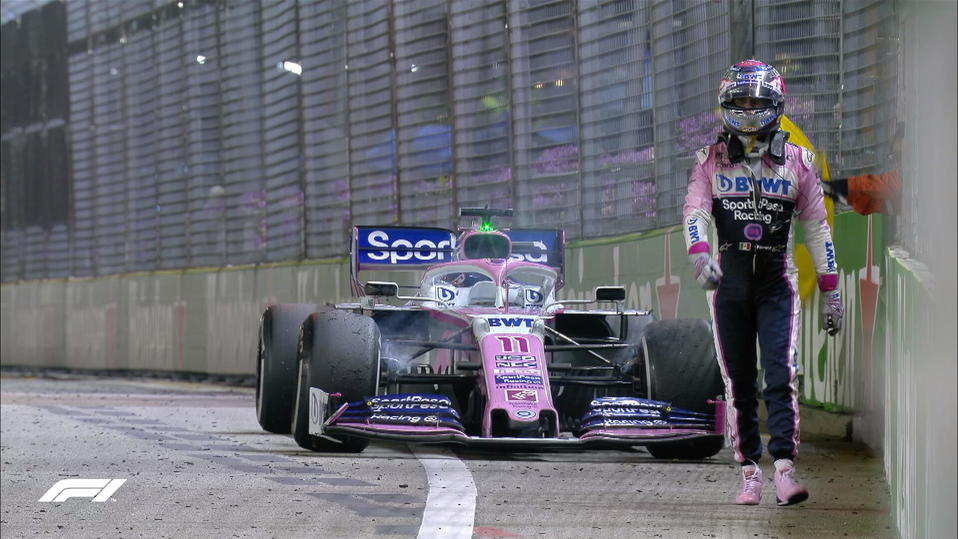 Sergio Pérez abandonó el GP de Singapur por problemas en su motor (Twitter @F1)