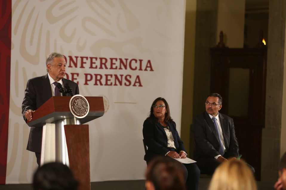 Conferencia de prensa matutina en Palacio Nacional. /Javier Ríos