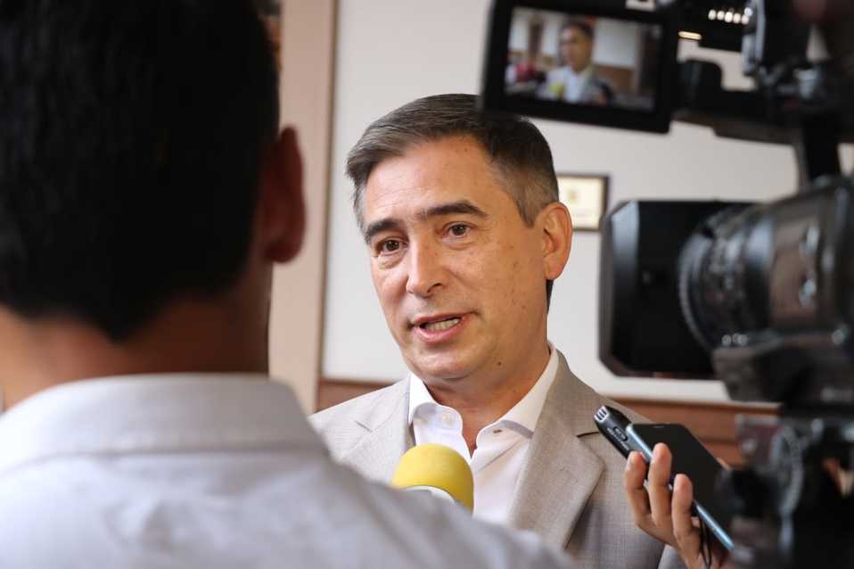 Aldo Fasci, secretario de Seguridad de Nuevo León. Foto: Orlando Maldonado.