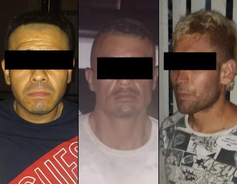 Los detenidos fueron identificados como Mónico N., de 33 años; Rolando N., de 36; y Yibran N. de 18. (Foto: Especial)