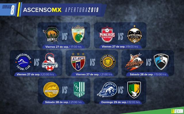 Jornada 8 Ascenso MX Apertura 2019 (La Afición)