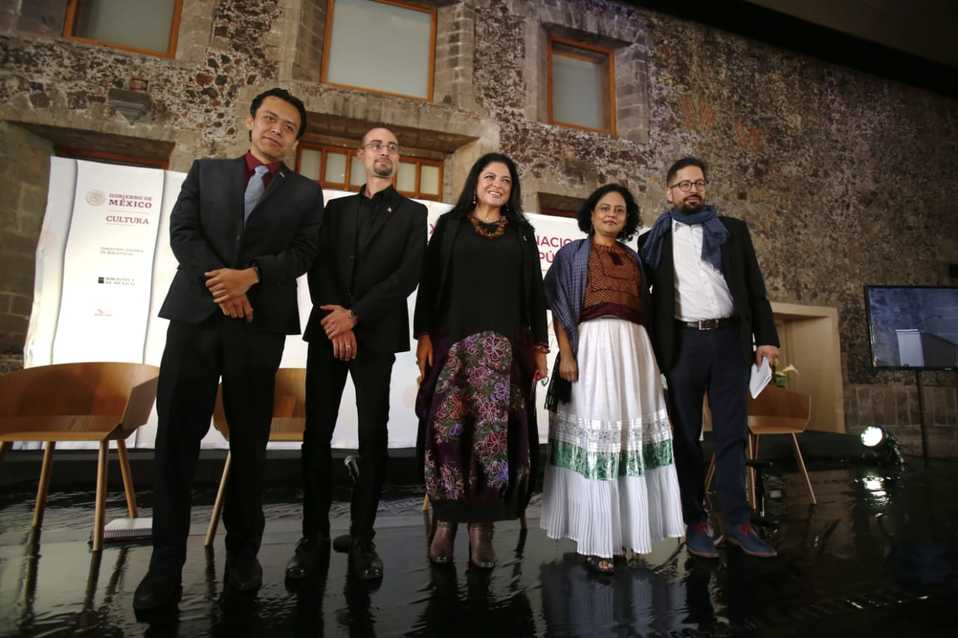 XIX Congreso Nacional de Bibliotecas encabezado por la Secretaria de Cultura, Alejandra Frausto, Maex Arriaga, Jose Mariano Leyva, Eduardo Villegas y 