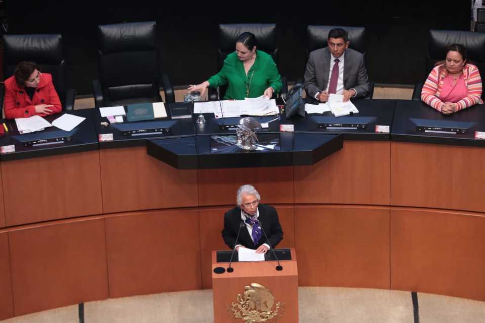 Olga Sánchez Cordero compareció ante el Senado/Jesús Quintanar.