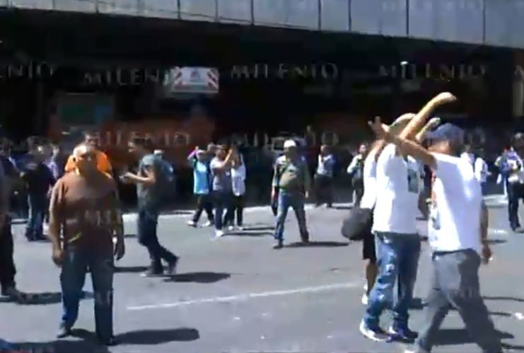 Enfrentamiento de SME en Insurgentes. | Especial