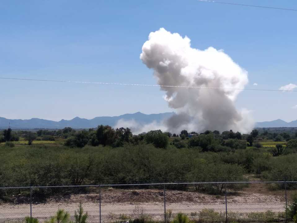 Explosión de un polvorín en Santiago de Anaya. (Cortesía)
