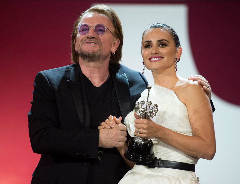 Penélope Cruz recordó a las 44 mujeres que han muerto en Madrid por violencia machista (AFP).