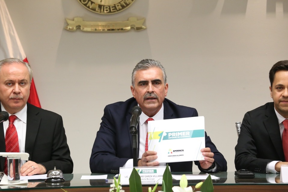 El alcalde de Apodaca, César Garza. (Raúl Palacios)