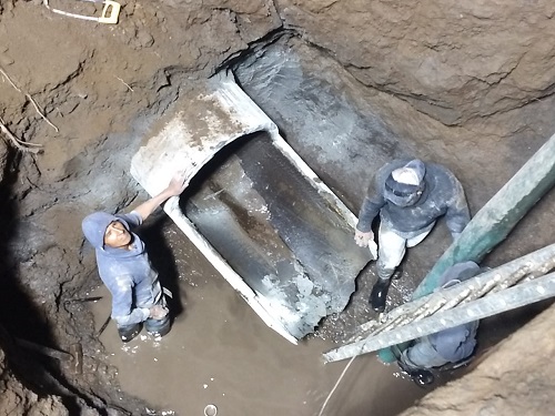 Se realizaron trabajos de reparación. (Especial)