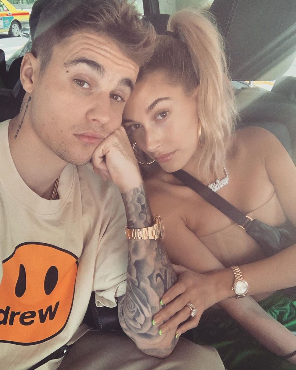 Justin Bieber y Hailey Baldwin van al ensayo de su boda (Instagram).