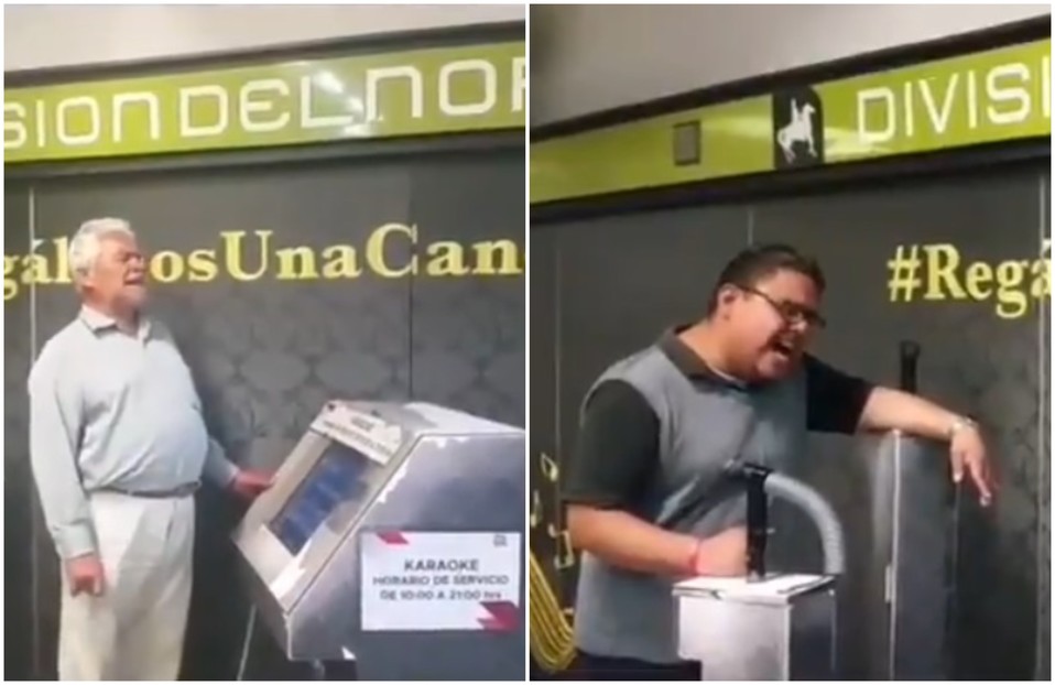 En el karaoke del Metro División del Norte, usuarios homenajearon a José José. (Captura de video)
