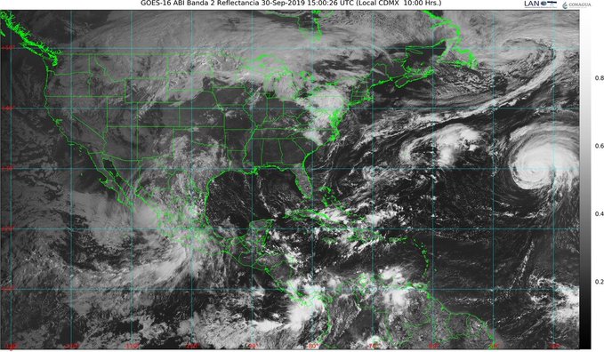 'Narda' pasa de depresión a tormenta tropical/Especial.