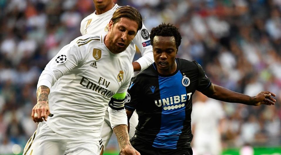 Ramos anotó uno de los goles en el empate del Real Madrid contra Brujas (AFP)