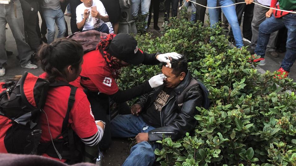 En marcha conmemorativa del 2 de Octubre han resultado personas heridas (Verónica Díaz)